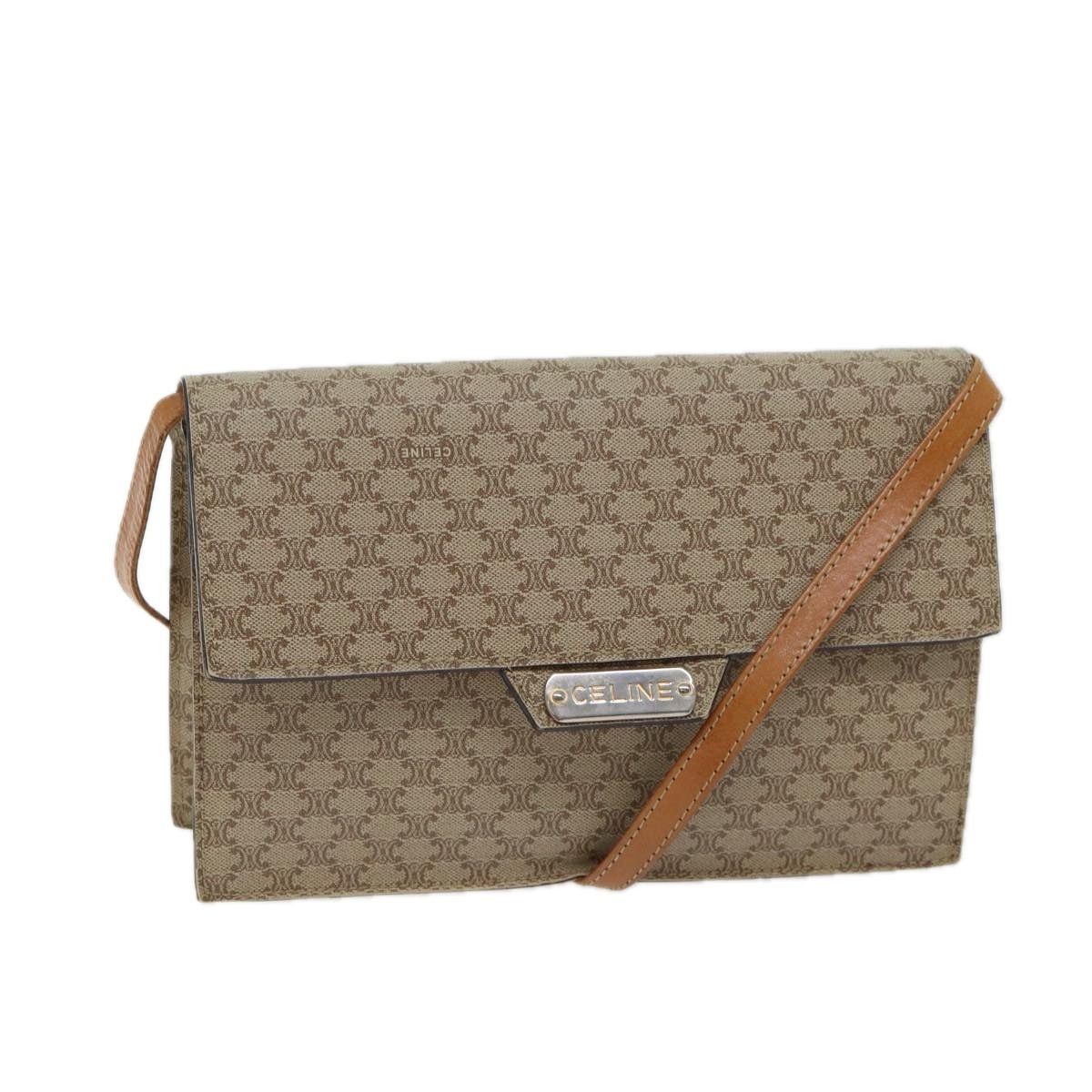Celine CELINE Macadam Canvas Shoulder Bag Coated Canvas Beige Size ONE SIZE - 1 Thumbnail