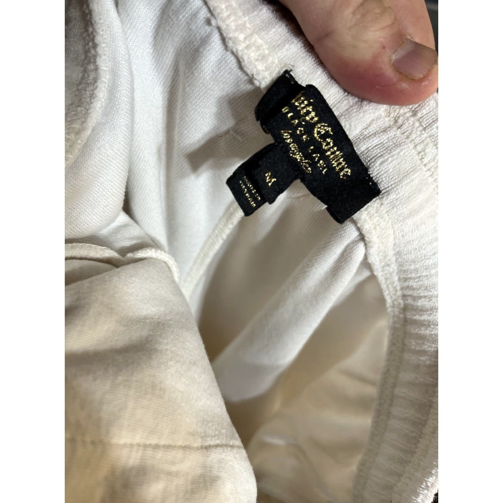 Juicy Couture VINTAGE Juicy Couture White Low Rise Flare Pants Terry Cloth Black Label M Women's Pants Wide Leg Size 32" / US 10 / IT 46 - 5 Thumbnail