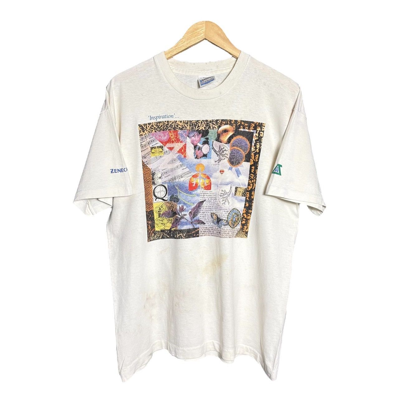 Vintage Vintage 90s Zeneca Breath Artwork Graphic Tee / COVID Size US L / EU 52-54 / 3 - 2 Thumbnail