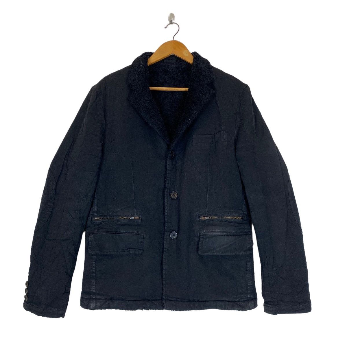 Comme des Garcons Homme Plus ✨AD2005 COMME des GARÇONS HOMME fleece lining faded jacket Size US M / EU 48-50 / 2 - 1 Thumbnail