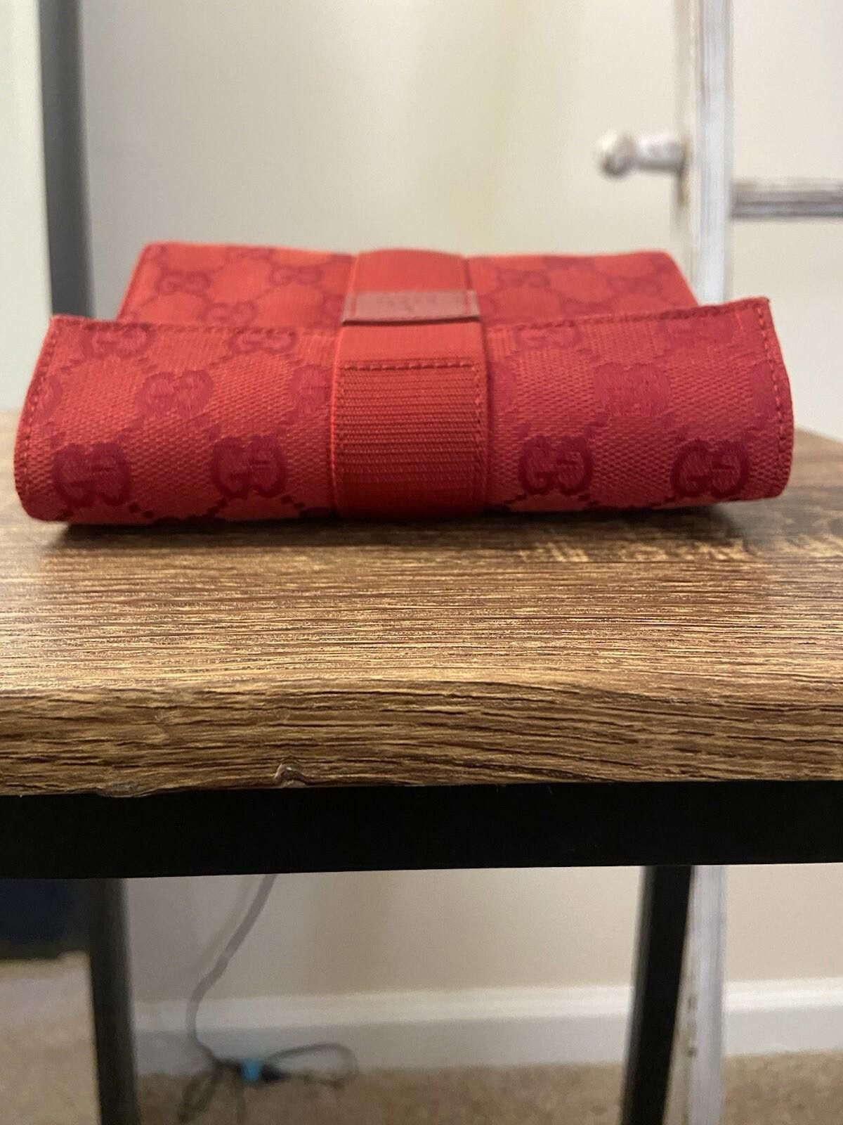 Gucci Gucci red sturdy canvas clutch pouch cosmetic bag, v good Size ONE SIZE - 2 Thumbnail