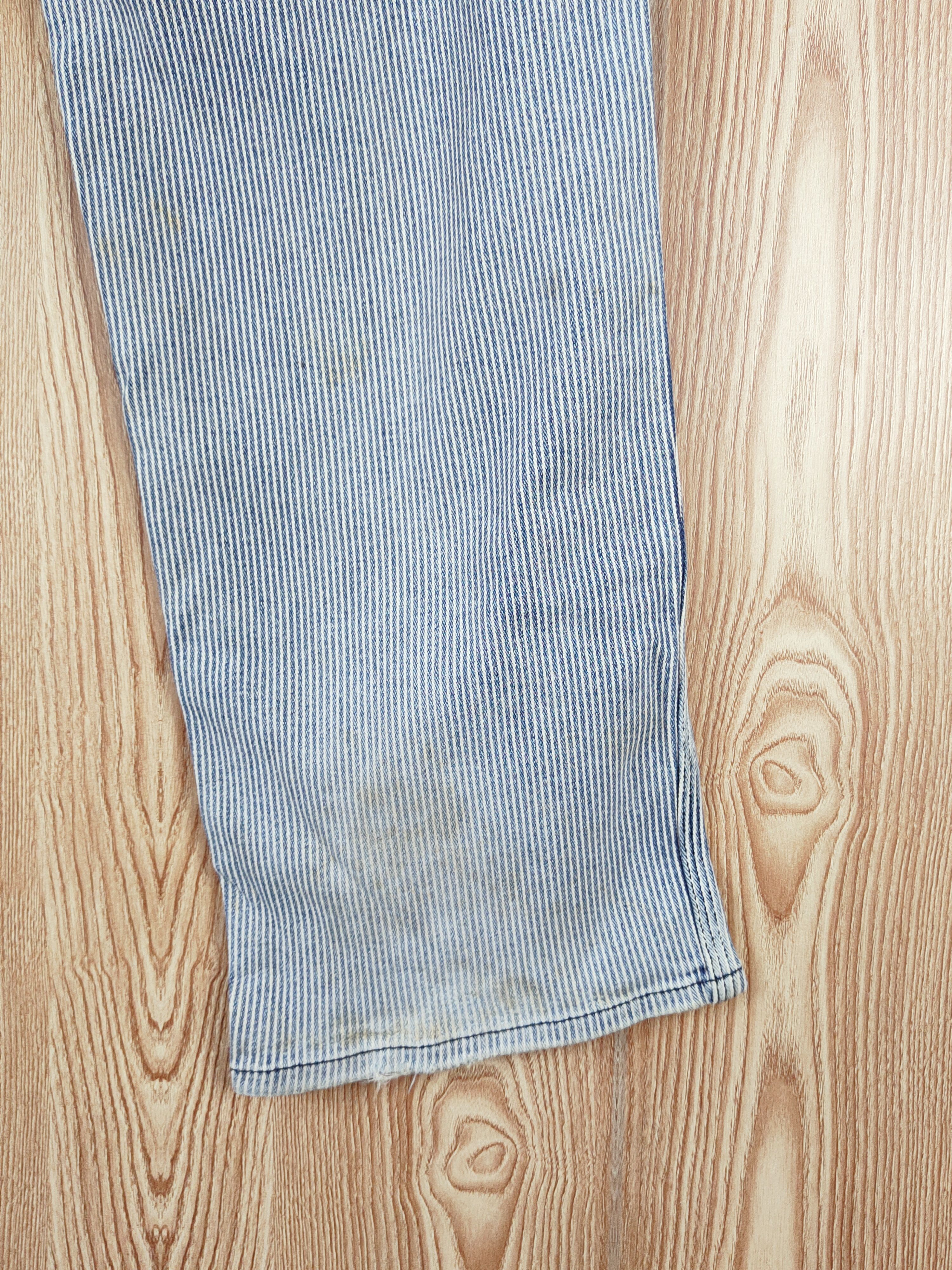 Japanese Brand B.C.Factory Blue Stripe Distressed Ripped Jeans #W599 Size US 34 / EU 50 - 12 Thumbnail