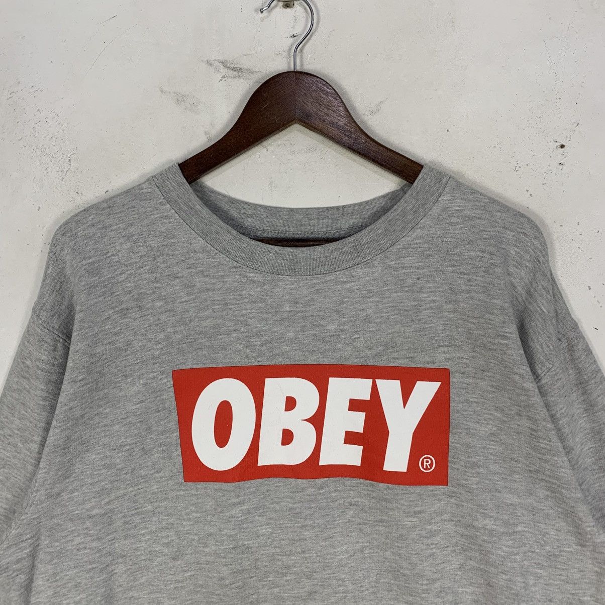 Obey Obey Apparel Streetwear JapaneseBrand Big logo Sweatshirt Size US L / EU 52-54 / 3 - 2 Thumbnail