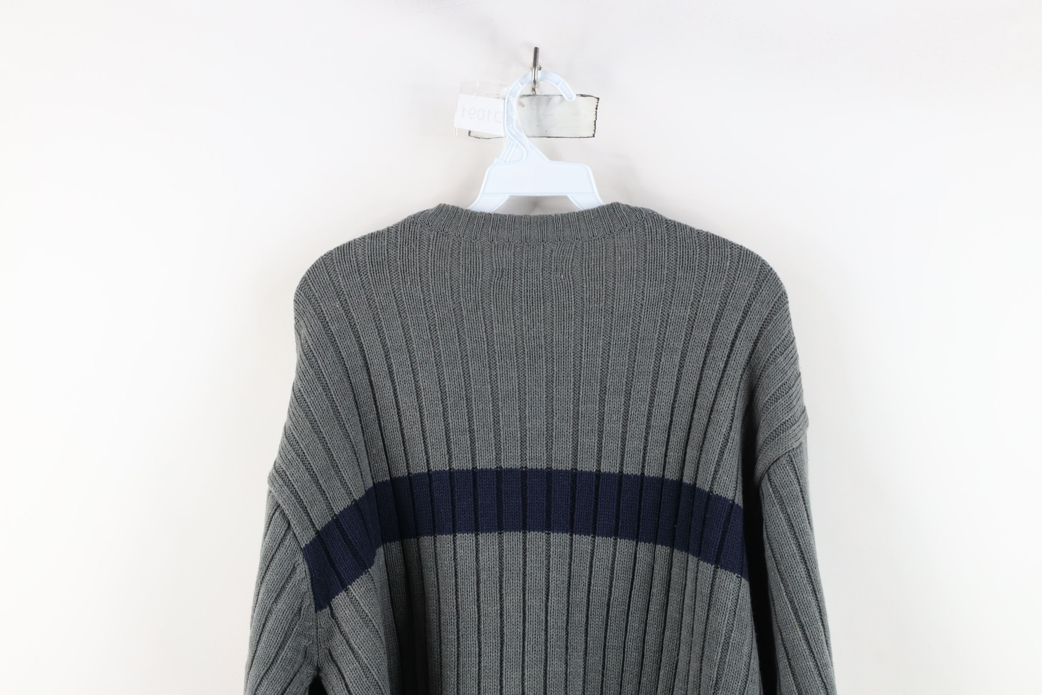 Aeropostale × Vintage Vintage 90s Y2K Aeropostale Chunky Ribbed Knit Sweater Gray Size US XL / EU 56 / 4 - 8 Thumbnail