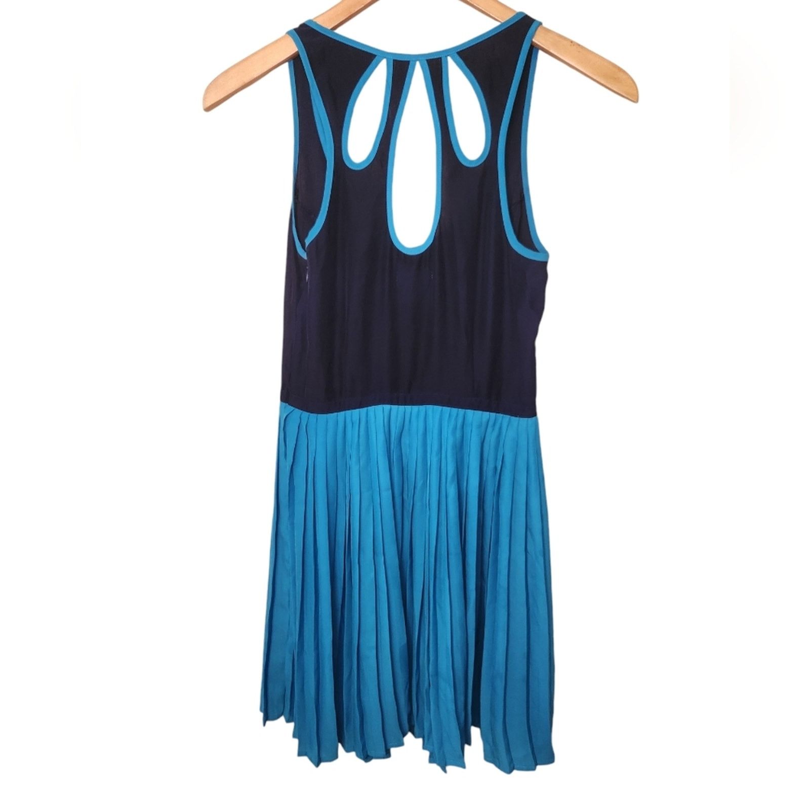 Urban Outfitters Urban Outfitters Cooperative Blue Pleated Mini Dress 2 Size XS / US 0-2 / IT 36-38 - 4 Thumbnail