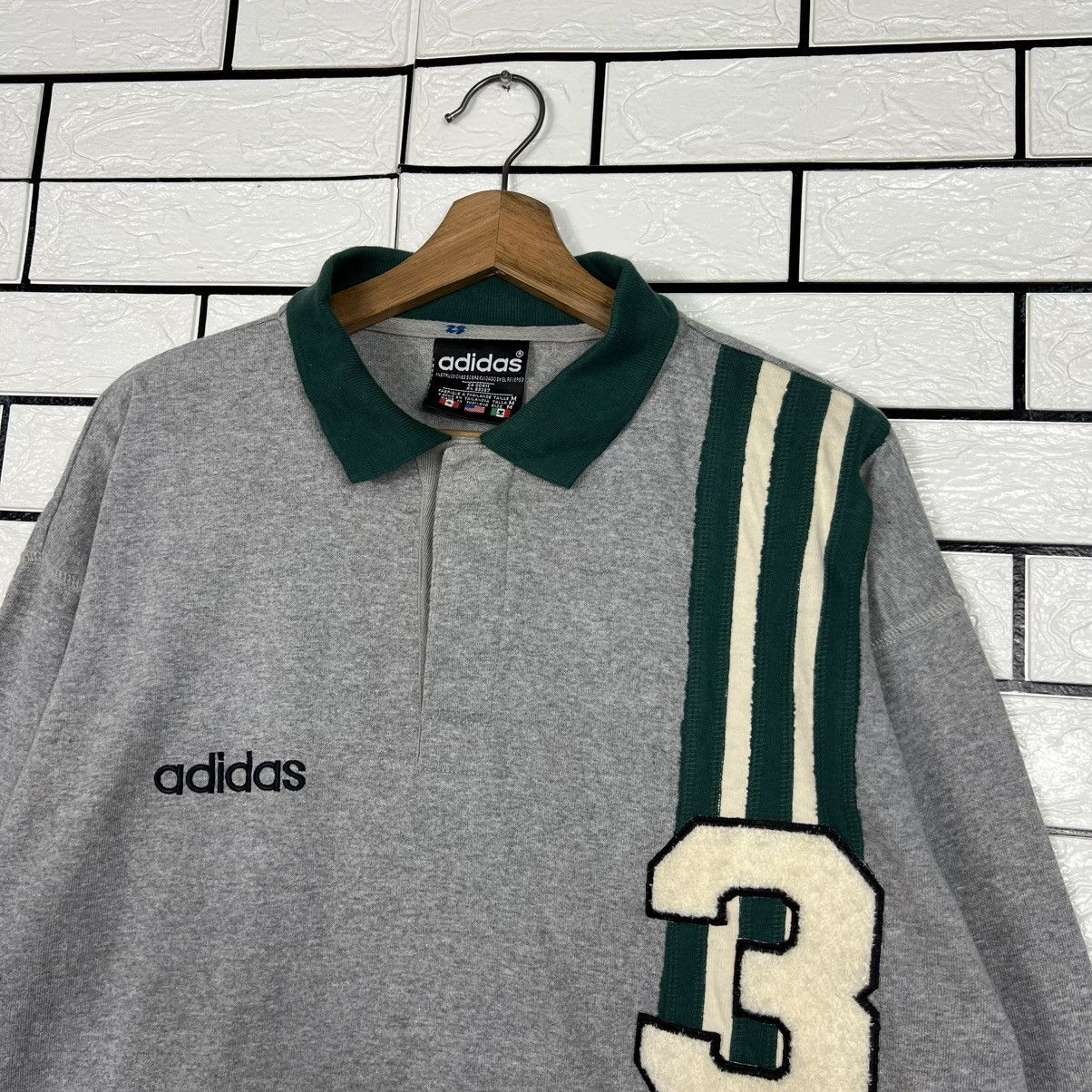 Adidas Vintage 90's ADIDAS Big Logo Long Sleeve Polos #4029-C183 Size US M / EU 48-50 / 2 - 6 Thumbnail