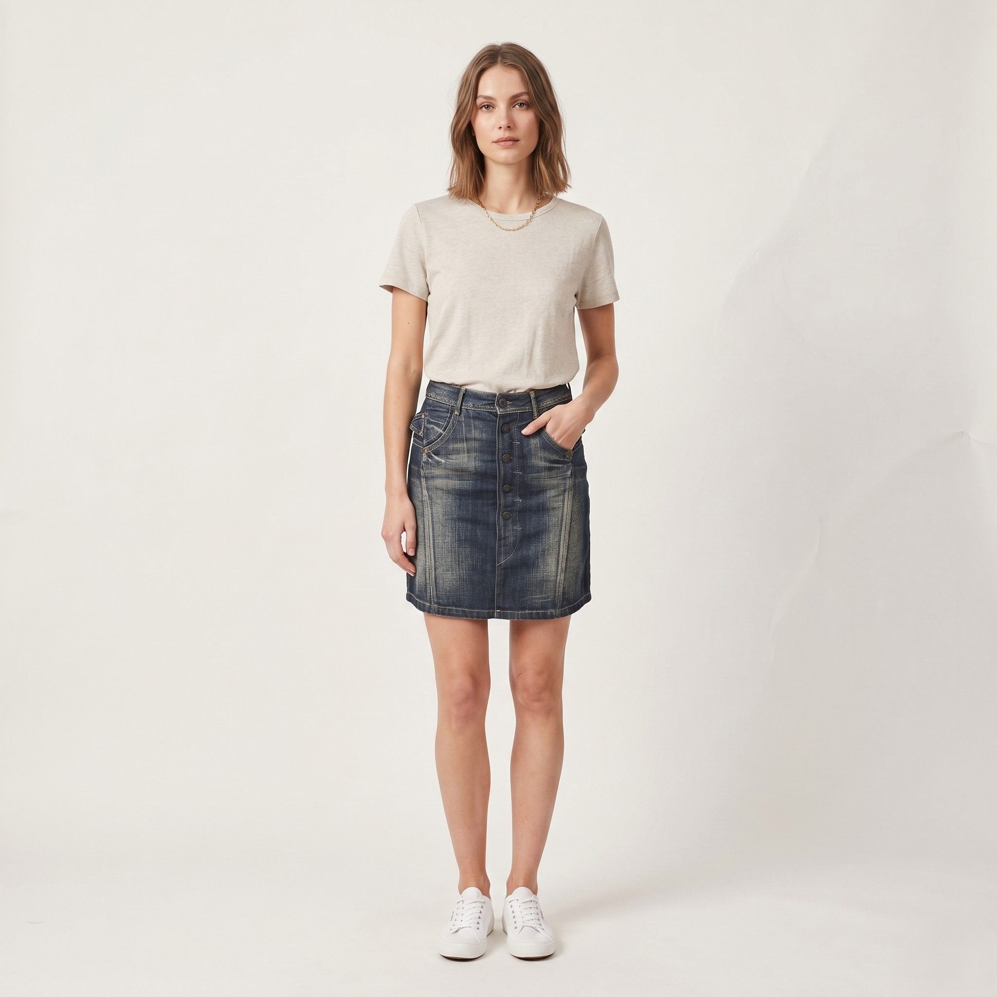 G-Star G-Star Raw Women 27 Denim Skirt Navy Cotton 7651 Size 27" / US 4 / IT 40 - 1 Preview
