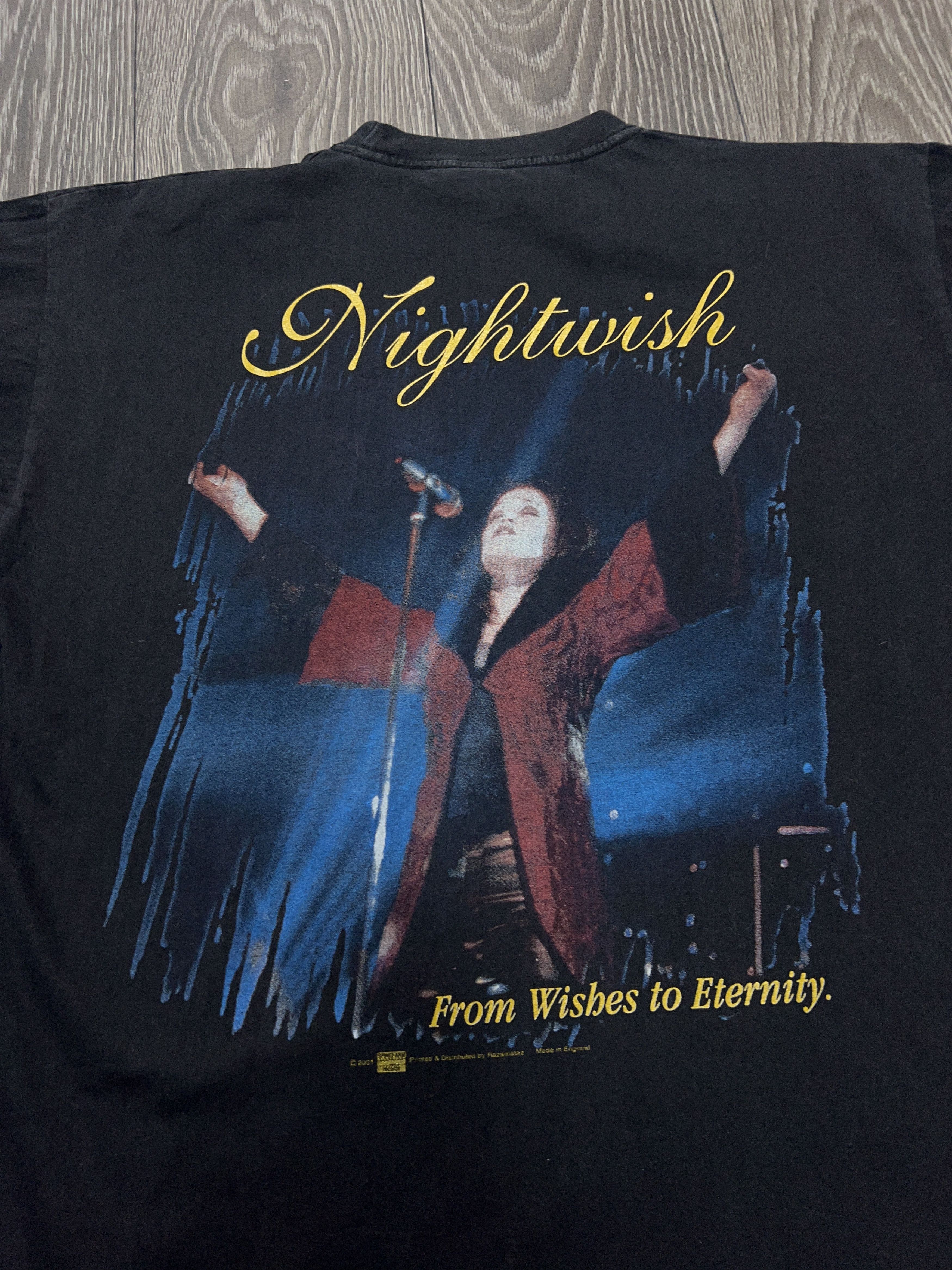 Vintage 2000 Nightwish From Wishes to Eternity Big Logo T Shirt Tee Size US XL / EU 56 / 4 - 9 Thumbnail