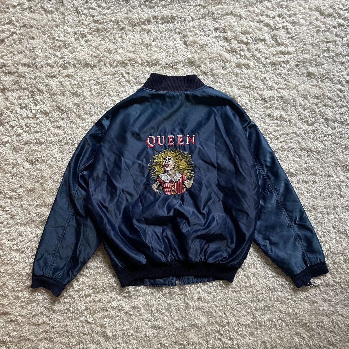 image of Band Tees x Vintage Queen Innuendo Bimber Jacket 90's in Blue, Men's (Size Large)
