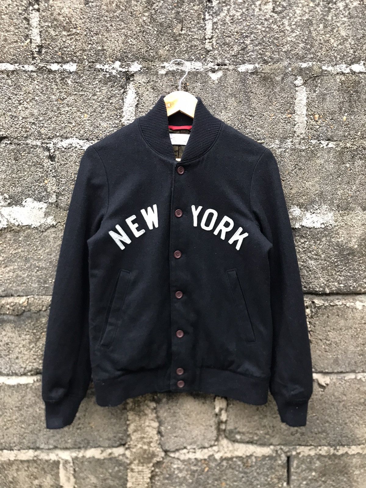 Japanese Brand 🌟Browny New York Button Up Wool Bomber Jacket Size US S / EU 44-46 / 1 - 1 Thumbnail