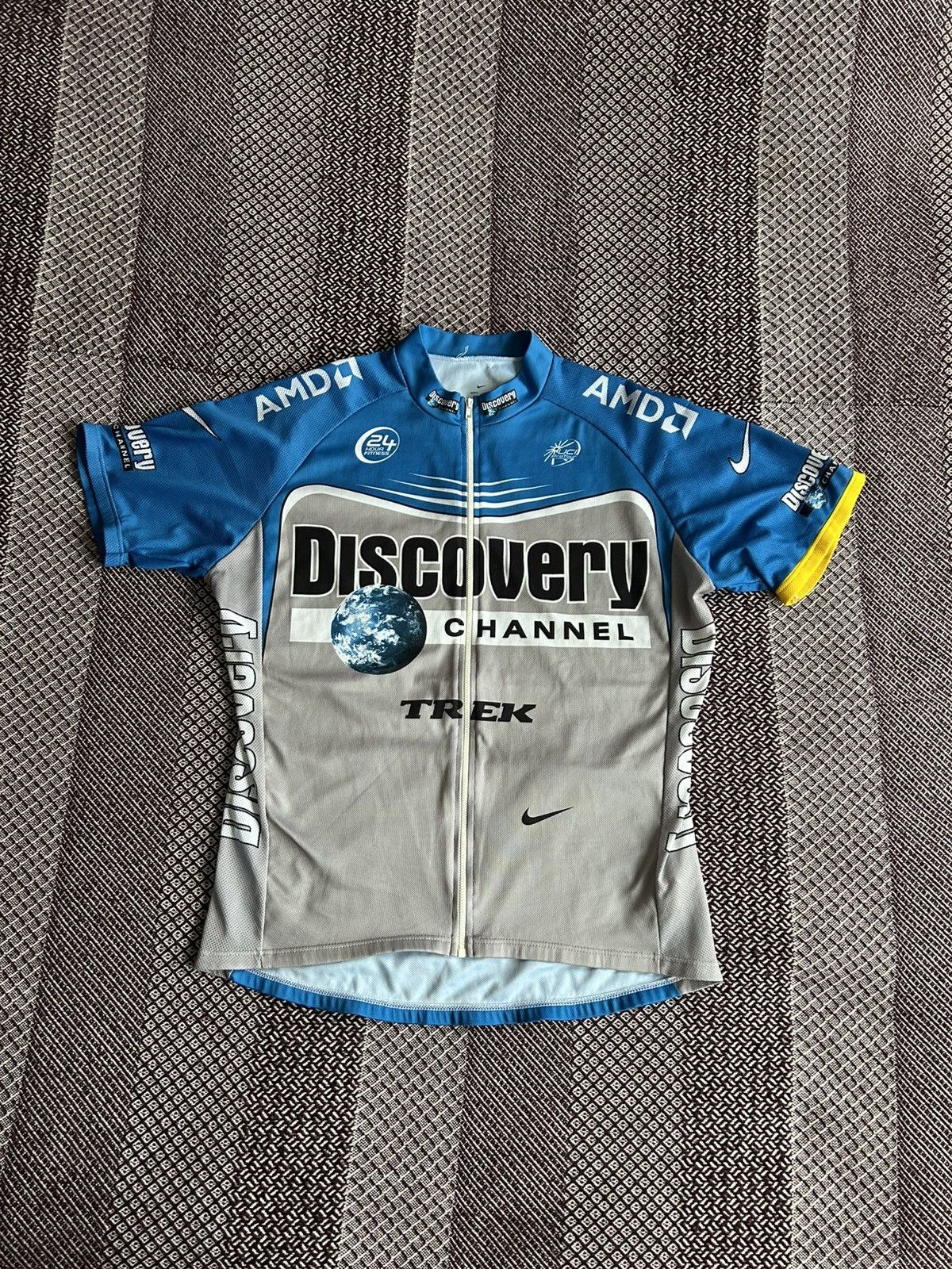 Nike Vintage Nike Discovery Channel Cycling Jersey Mens Size XL Size US XL / EU 56 / 4 - 1 Thumbnail