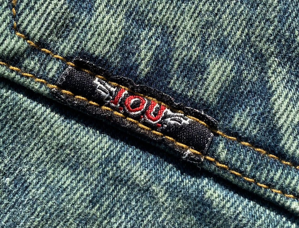 Vintage Vintage 80’s IOU Green Acid Wash Skinny Denim Jean 24” Waist Size 24" / US 00 / IT 34 - 4 Thumbnail