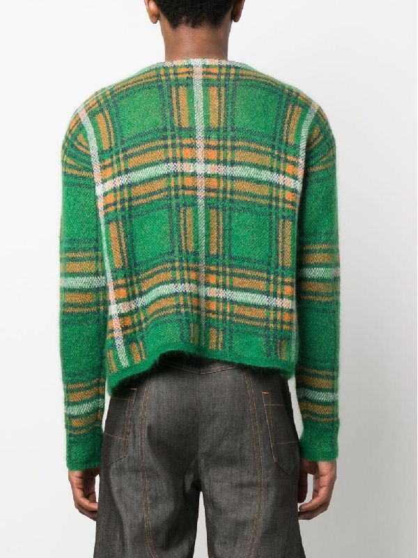 ERL ERL plaid check knit cardigan Size US L / EU 52-54 / 3 - 2 Thumbnail