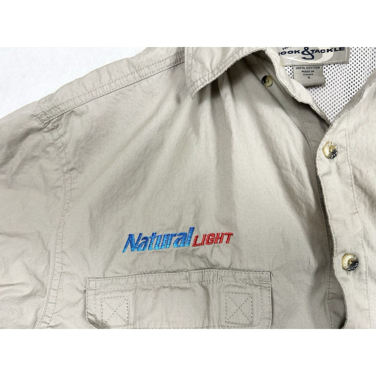 The Unbranded Brand Hook & Tackle Short Sleeve Natural Light Employee Shirt Size US S / EU 44-46 / 1 - 2 Thumbnail