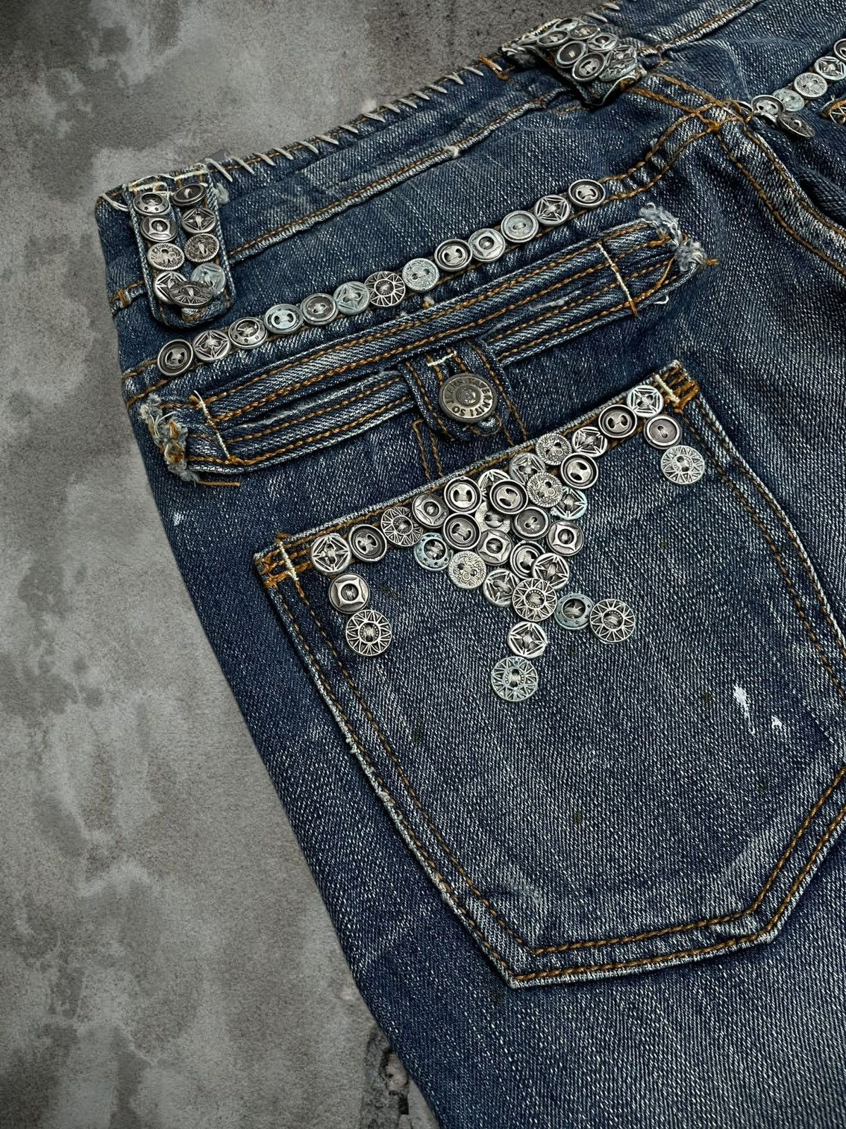 Designer Vintage Rare Og Designer Taverniti Scar Stitch Metal Denim Size US 28 / EU 44 - 17 Thumbnail