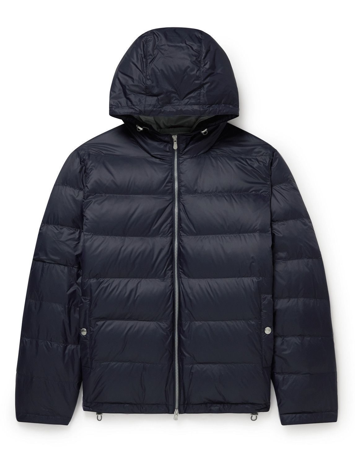 Brunello Cucinelli o1w1db10225 Quilted Shell Down Hooded Jacket in Dark Navy Size US S / EU 44-46 / 1 - 1 Thumbnail