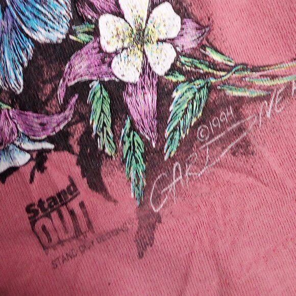 Other Vintage Stand Out Flowers Meadow Flowers Butterfly T-Shirt Size S / US 4 / IT 40 - 3 Thumbnail
