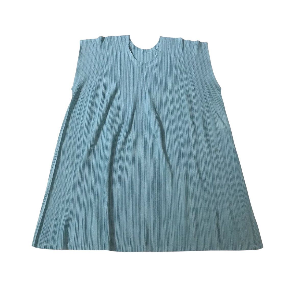 Pleats Please Issey Miyake TAX FREE 🇺🇸 issey miyake pleats please flowy blue tank top Size M / US 6-8 / IT 42-44 - 1 Thumbnail