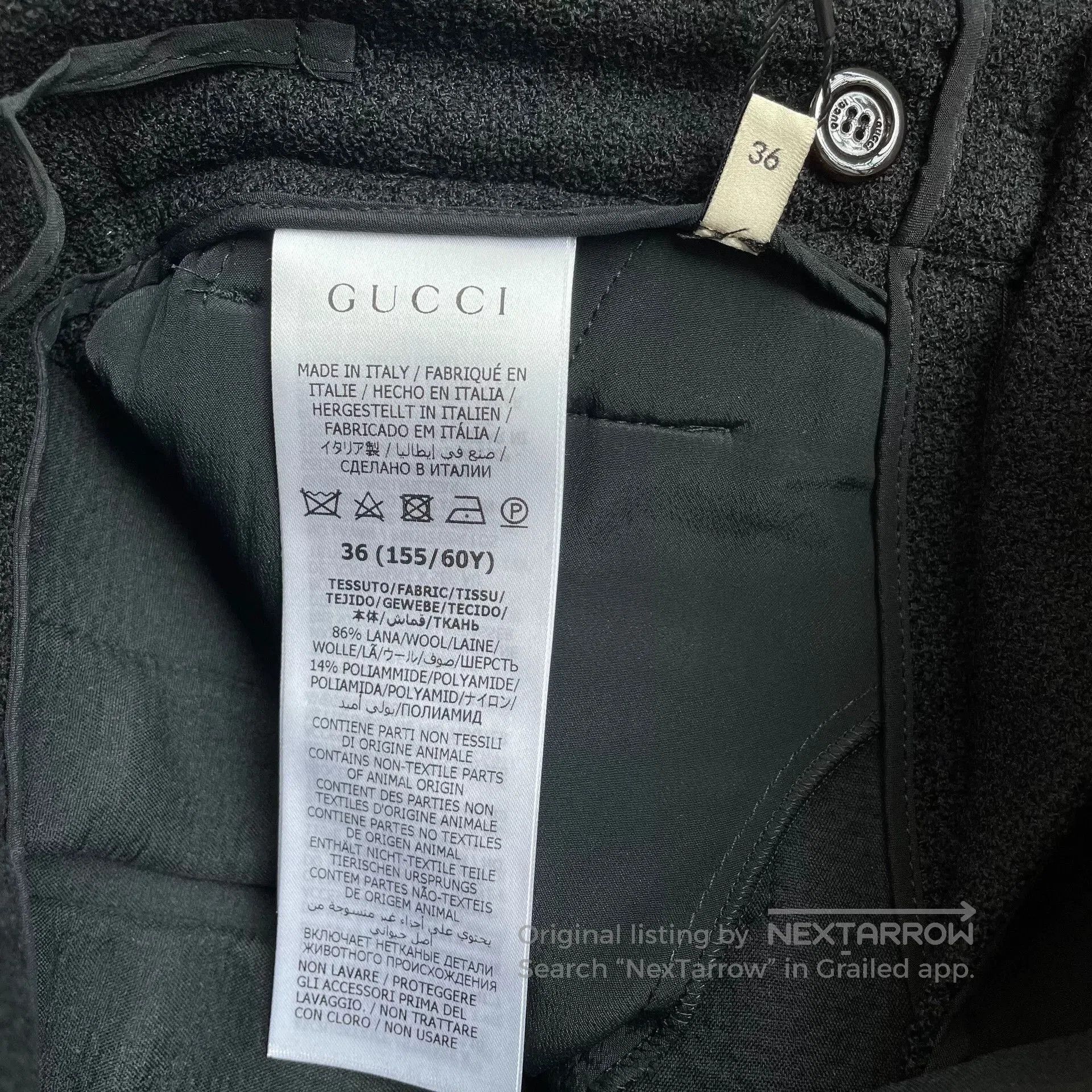 Gucci Black Pleated Casual Long Skirt by GUCCI. Size 35" - 7 Thumbnail