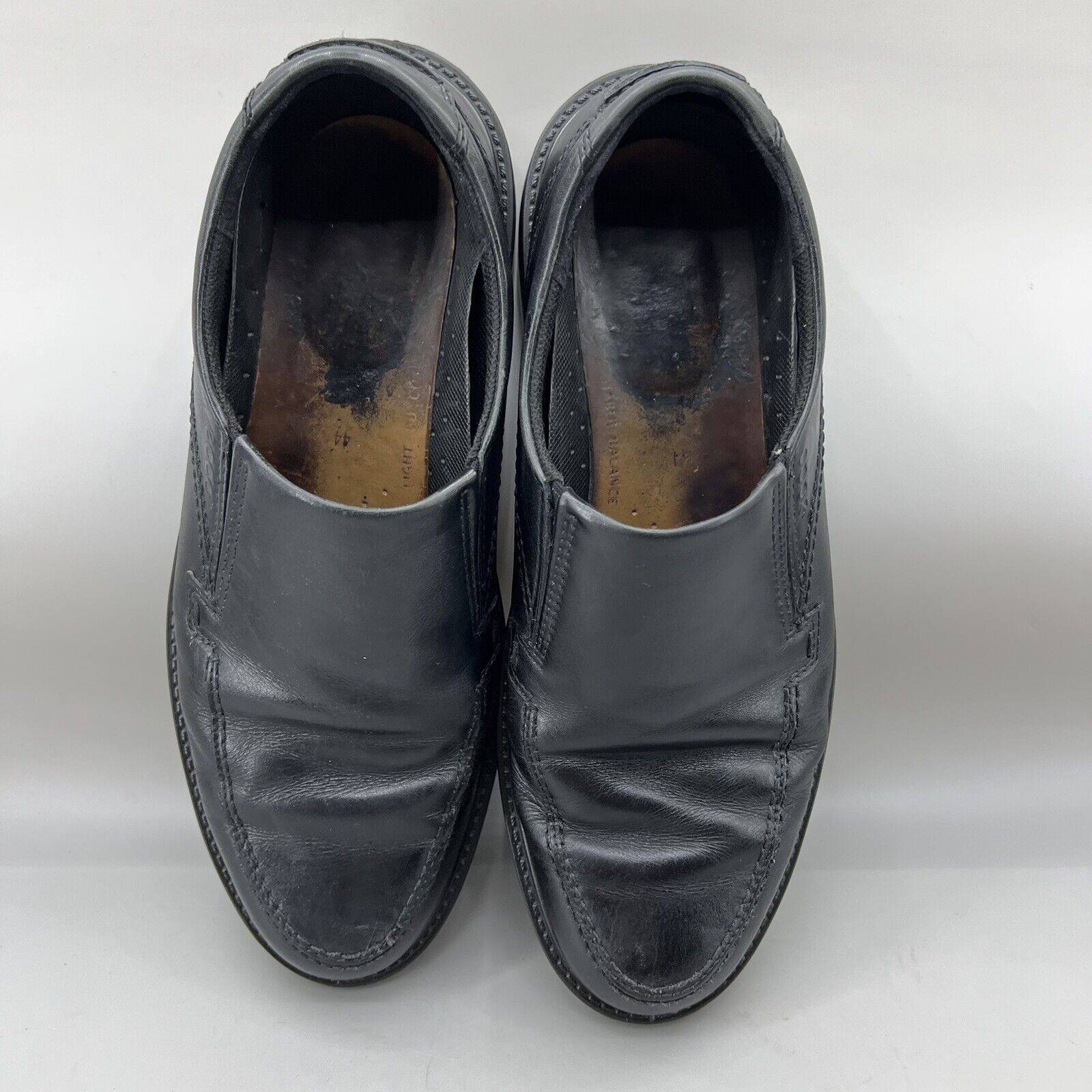 Ecco ECCO Helsinki Men Size 10.5 Shoes Black Leather Slip-On Bike Size US 10.5 / EU 43-44 - 5 Thumbnail