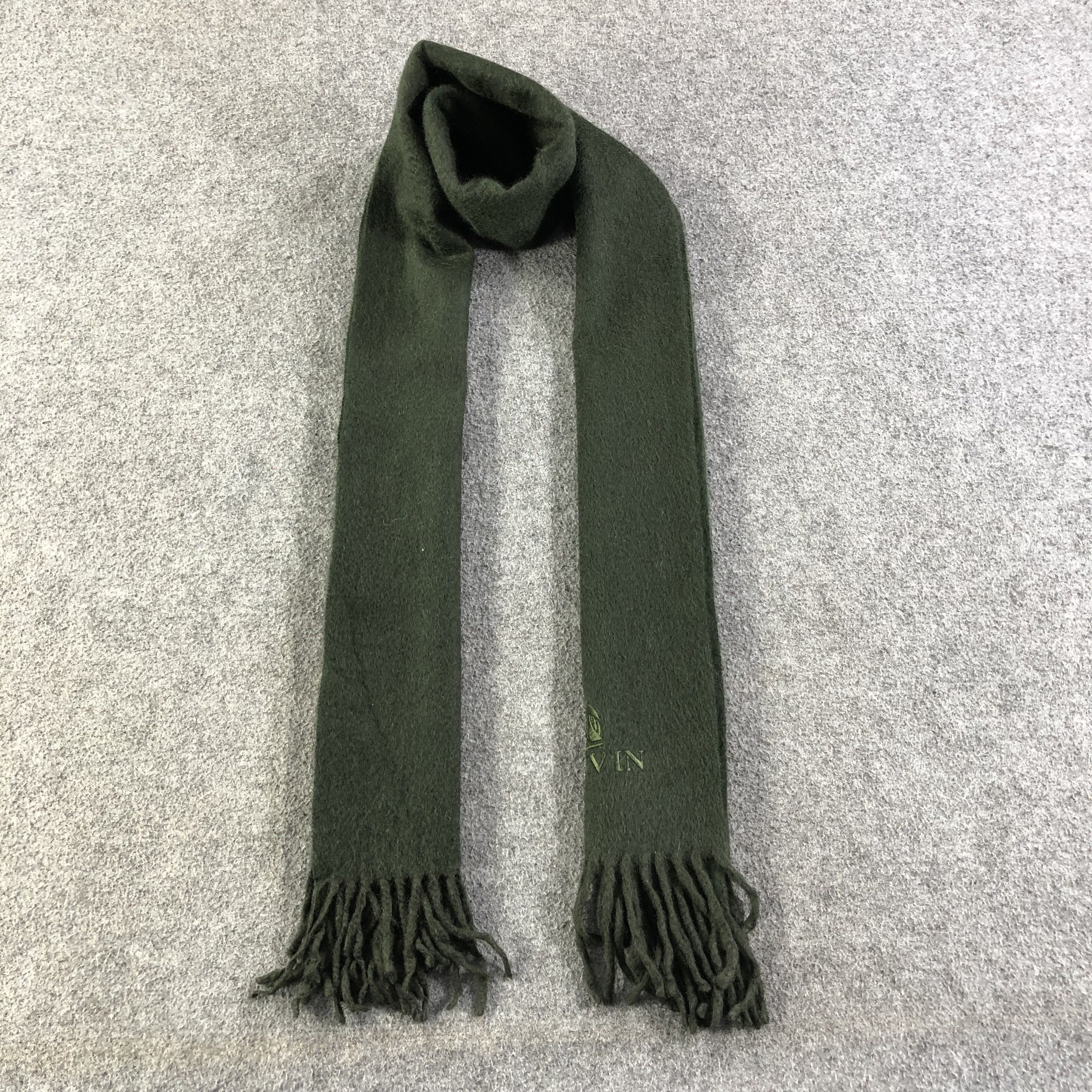 Lanvin Lanvin Green Cashmere Scarf Muffler V1296 Size ONE SIZE - 1 Thumbnail