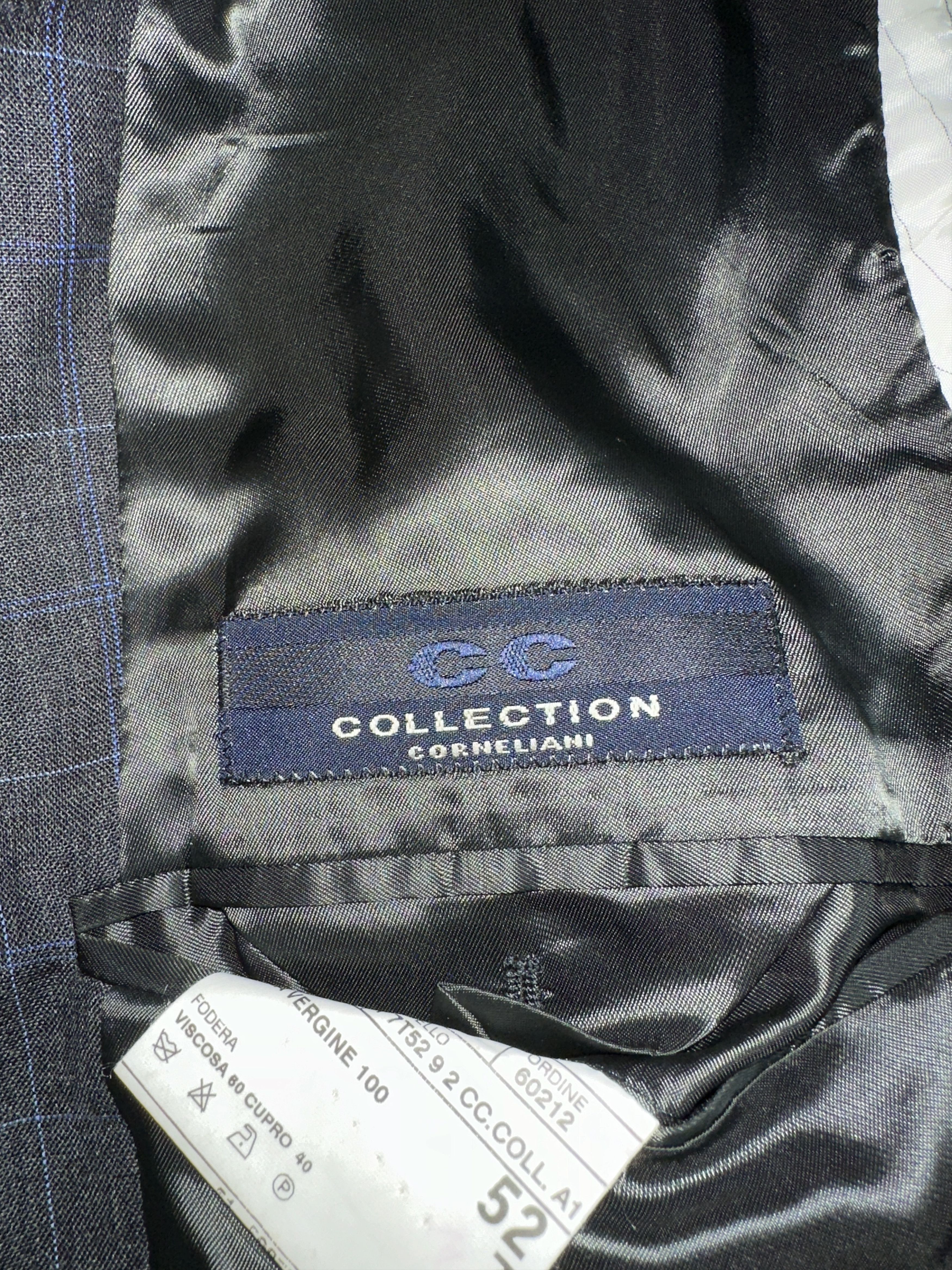 Corneliani Corneliani CC Collection Wool Blue Suit Jacket 52 7R Size 52R - 13 Thumbnail