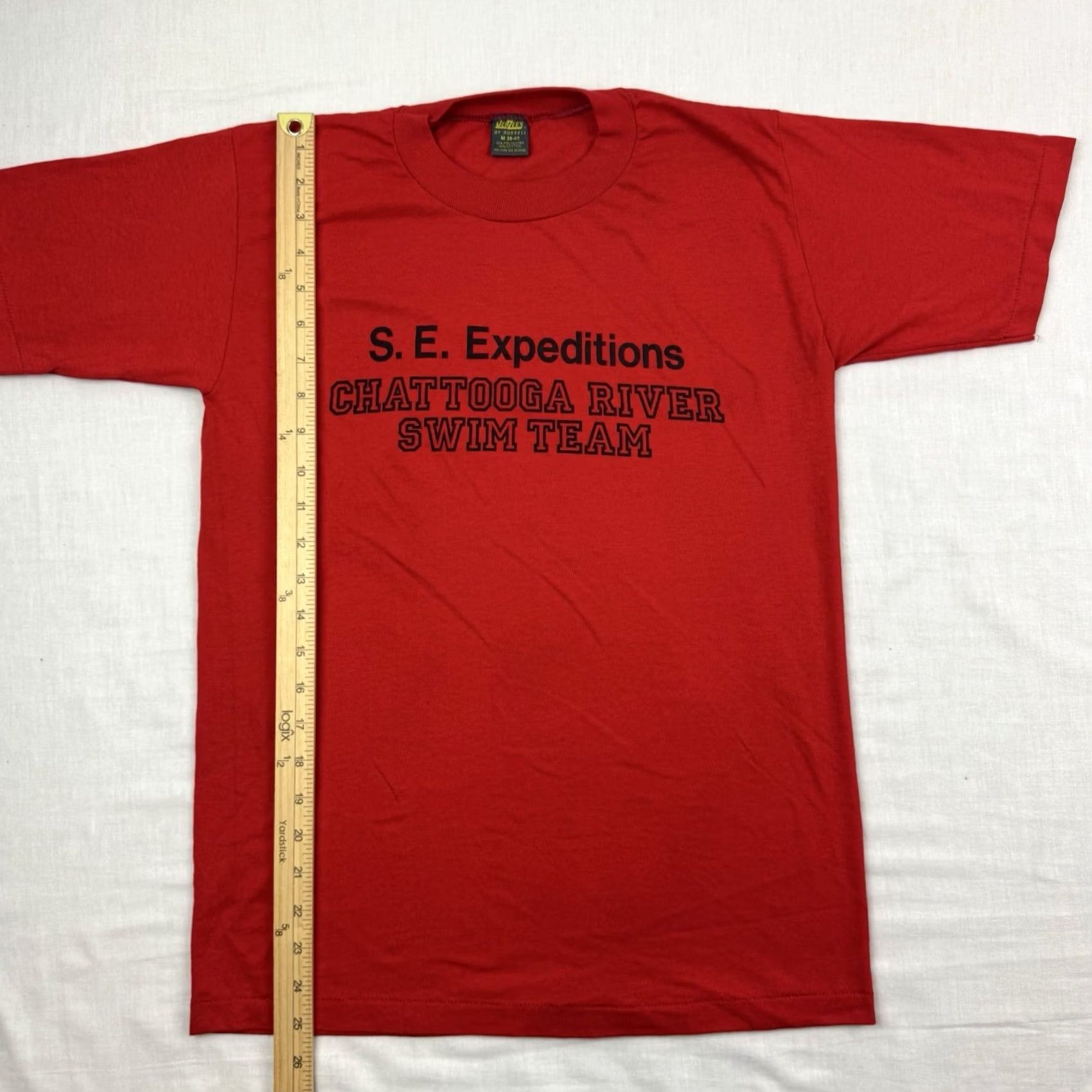 Jerzees VINTAGE JERZEES Chattooga River Swim Team T Shirt Adult Medium Red 1980s USA Mens Size US M / EU 48-50 / 2 - 6 Thumbnail