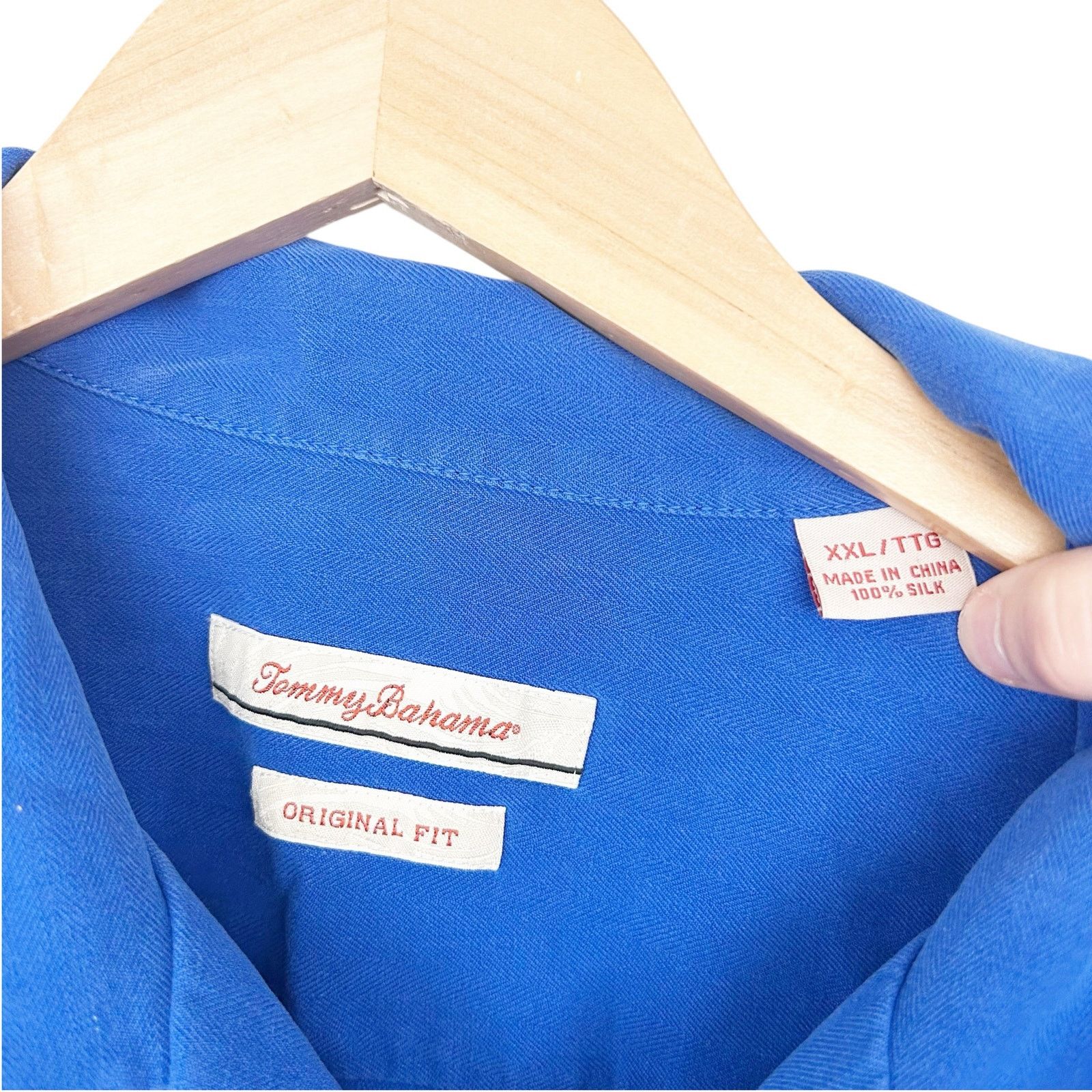 Tommy Bahama Tommy Bahama Blue 100% Silk Short Sleeve Button Down Sz XXL Size US XXL / EU 58 / 5 - 3 Thumbnail