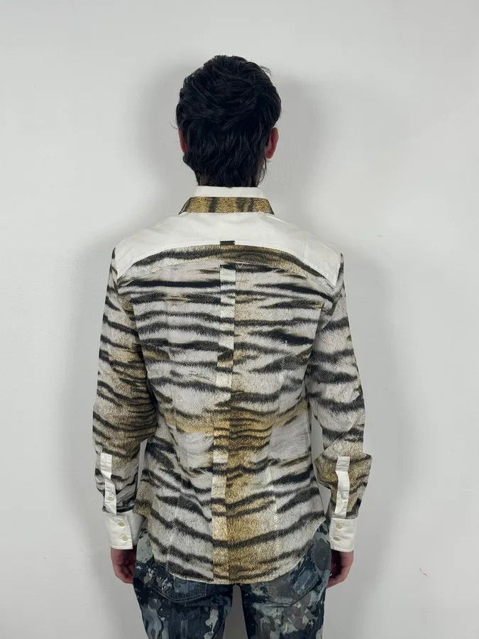 Just Cavalli 2000s Cavalli Safari White Savage Shirt Size US M / EU 48-50 / 2 - 3 Thumbnail