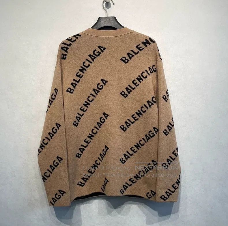 Balenciaga Balenciaga Bullet Screen Logo Open-Front Sweater Jacket Size US S / EU 44-46 / 1 - 2 Thumbnail