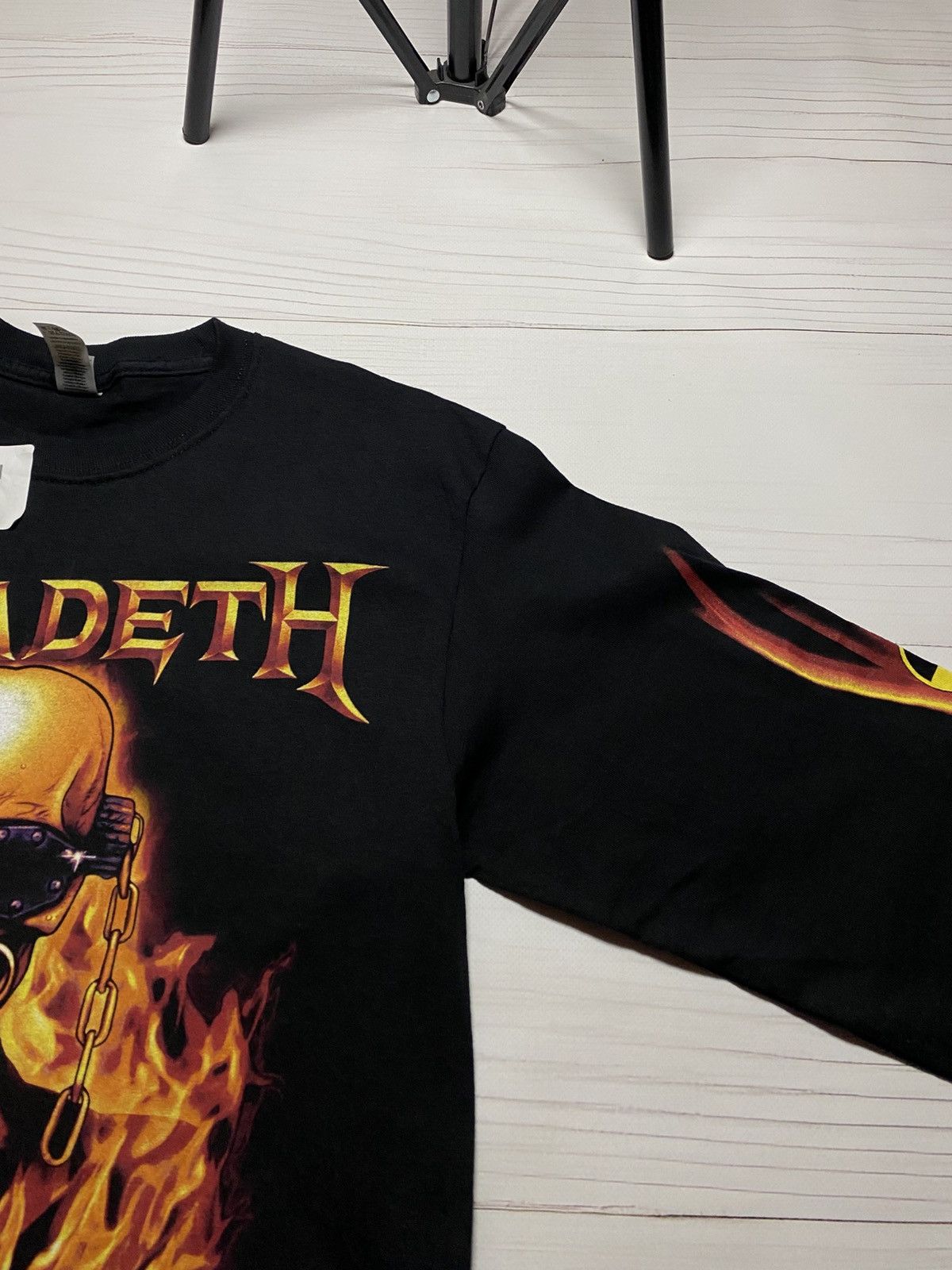 Gildan Megadeth Vic Flames Big logo band rock longsleeve t shirt Size US M / EU 48-50 / 2 - 9 Thumbnail