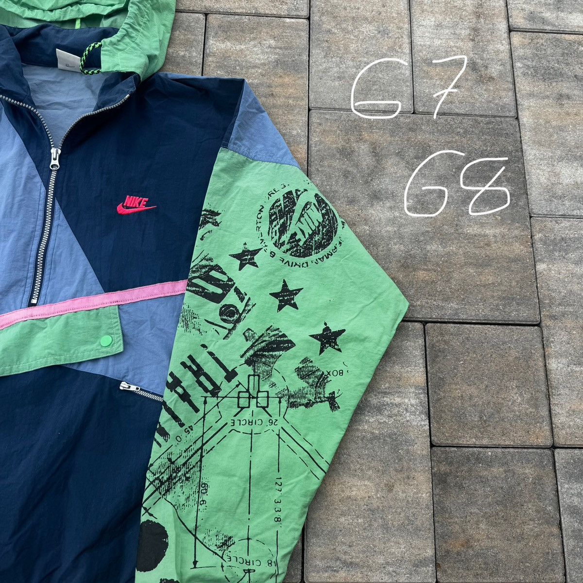 Nike Vintage 90s Nike Nylon Light Zip Windbreaker Track Jacket Size US L / EU 52-54 / 3 - 4 Thumbnail