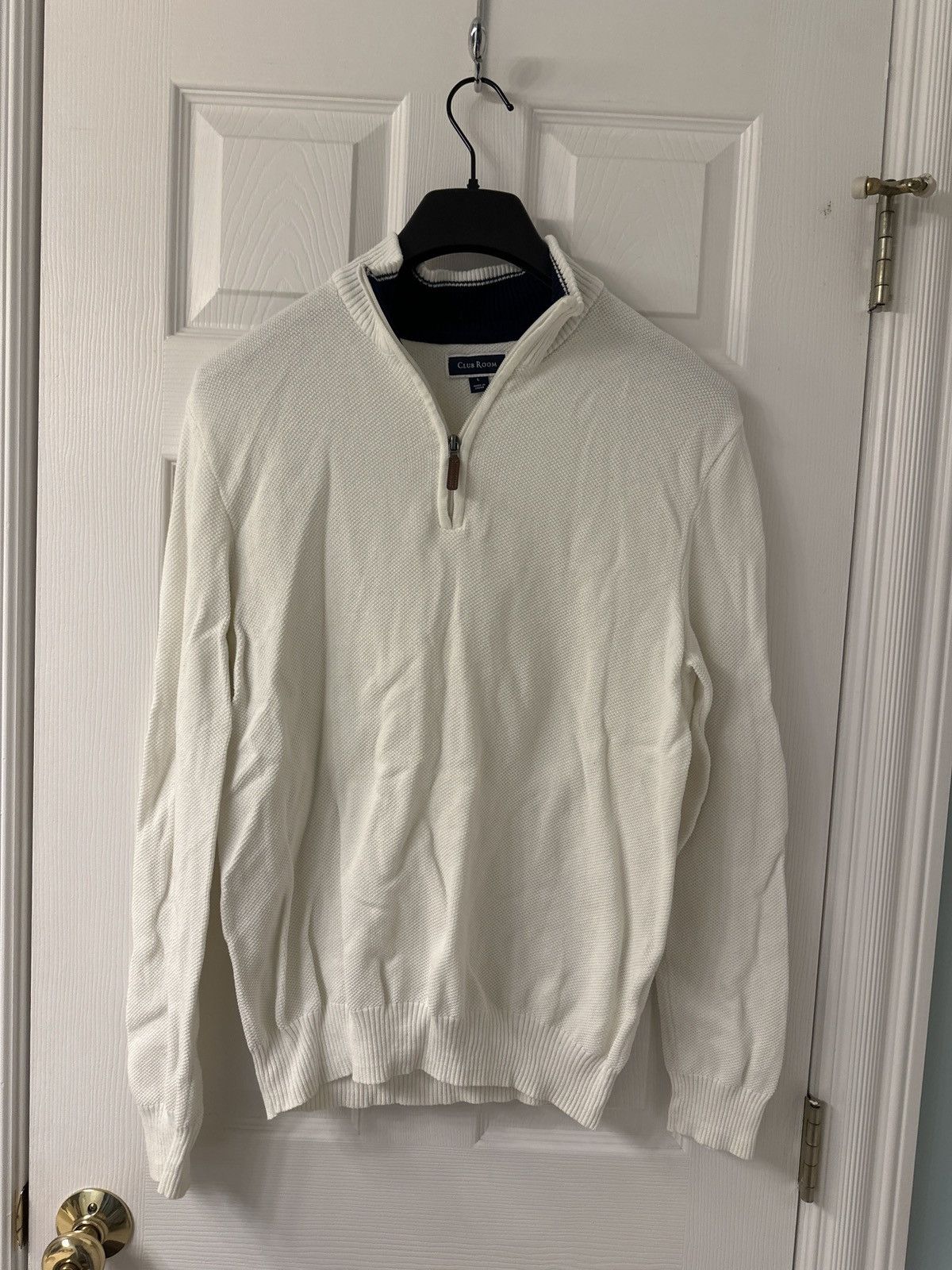 Club Room Club Room Quarter Zip Sweater (White) Size US L / EU 52-54 / 3 - 2 Thumbnail