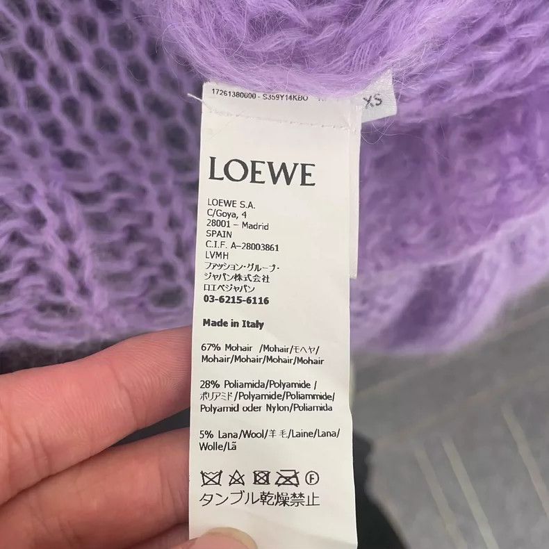 Loewe LOEWE Sweet potato purple, horsehair sweater Size XS / US 0-2 / IT 36-38 - 4 Thumbnail
