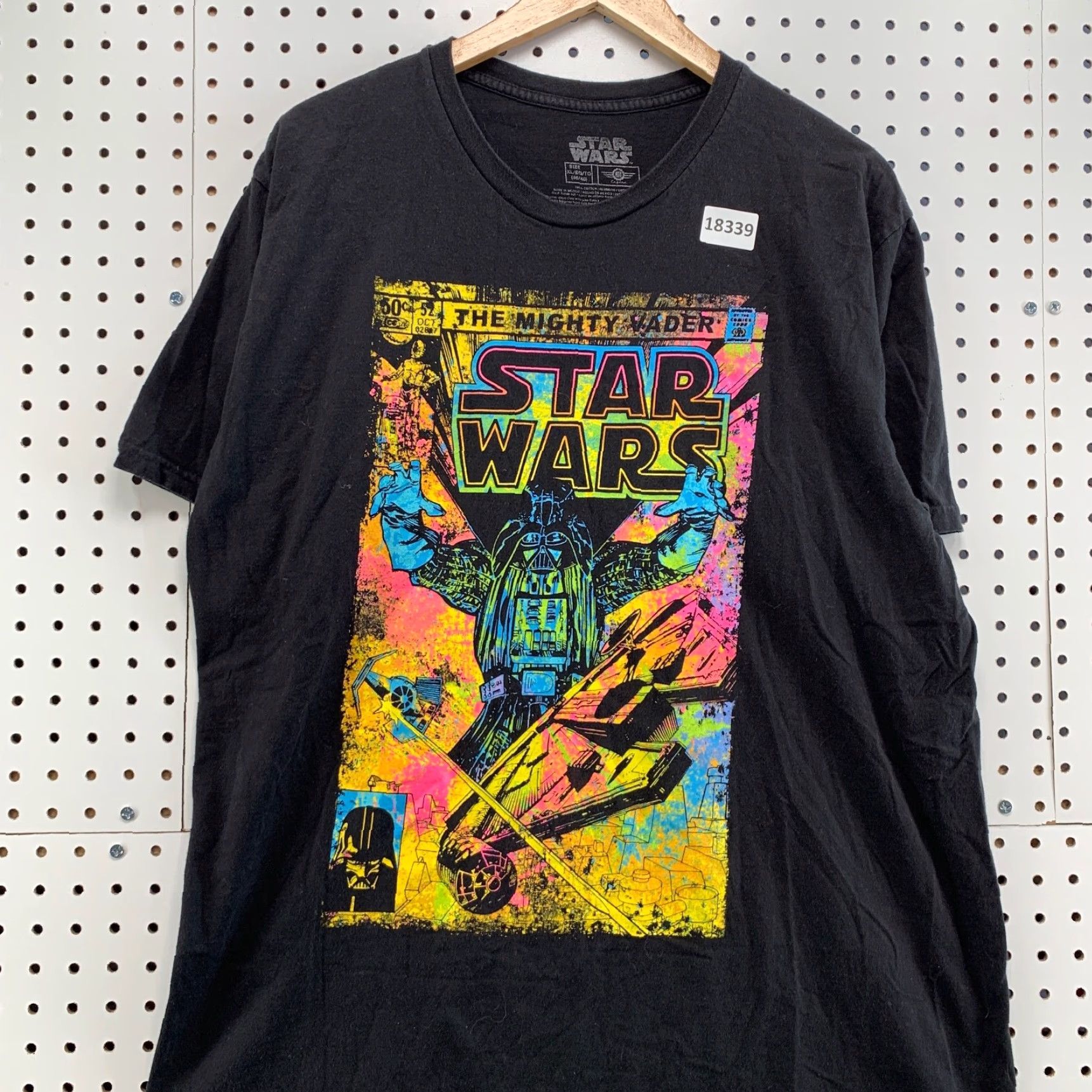 Star Wars Star Wars The Might Darth Vader Comic Shirt Black Colorful Graphic Adult L Mens Size US L / EU 52-54 / 3 - 7 Thumbnail