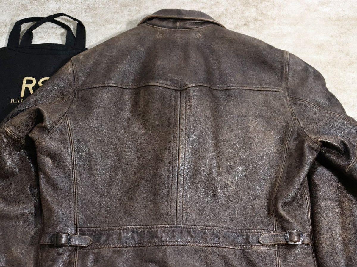 Ralph Lauren Double RL/RRL 24ss Leather Moto Jacket，size M Size US M / EU 48-50 / 2 - 7 Thumbnail