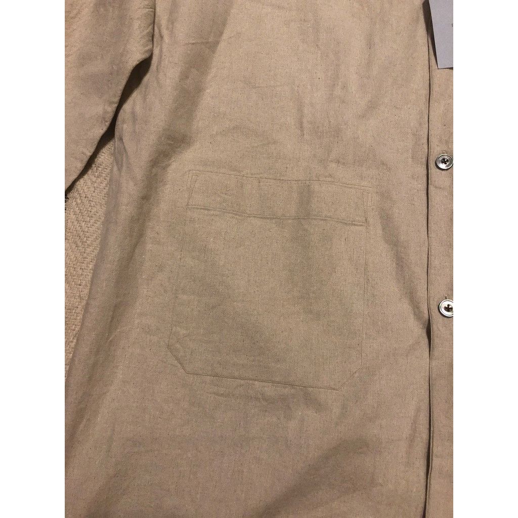Fujito Shirt Coat Natural Linen Cotton Canvas Japan Size 4 L/XL NWT Size US L / EU 52-54 / 3 - 7 Thumbnail