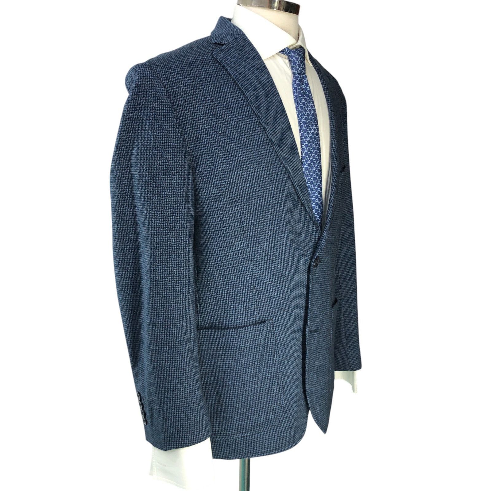 Hart Schaffner Marx Hart Schaffner Marx Sz L Sport Coat Unstructured Houndstooth Size 44R - 12 Thumbnail