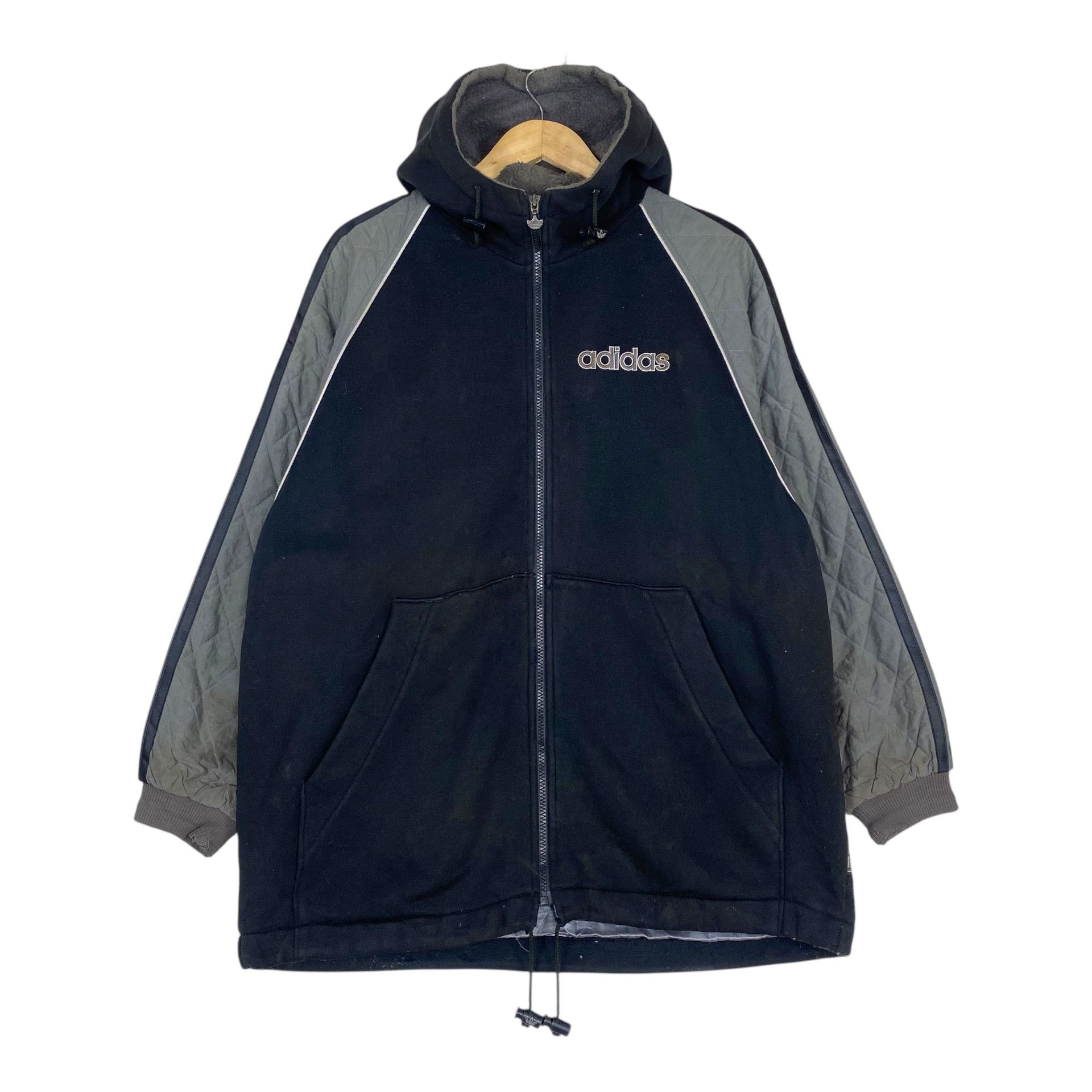 Adidas 💥90s ADIDAS RUN DMC HOODED ZIPPER JACKET Size US L / EU 52-54 / 3 - 3 Thumbnail