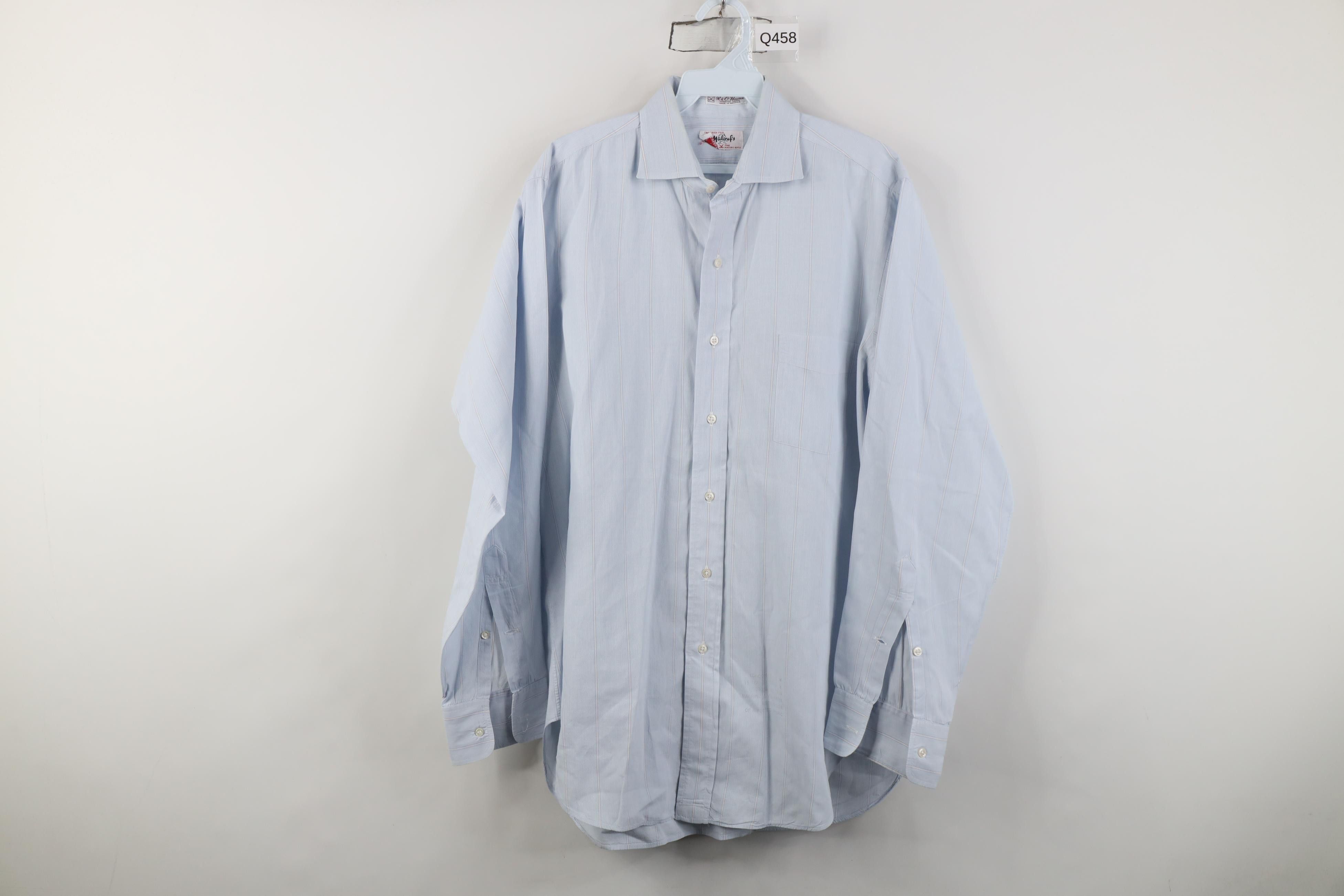 Vintage Vintage 70s Sanforized Cotton Striped Button Shirt Blue USA Size US M / EU 48-50 / 2 - 1 Thumbnail
