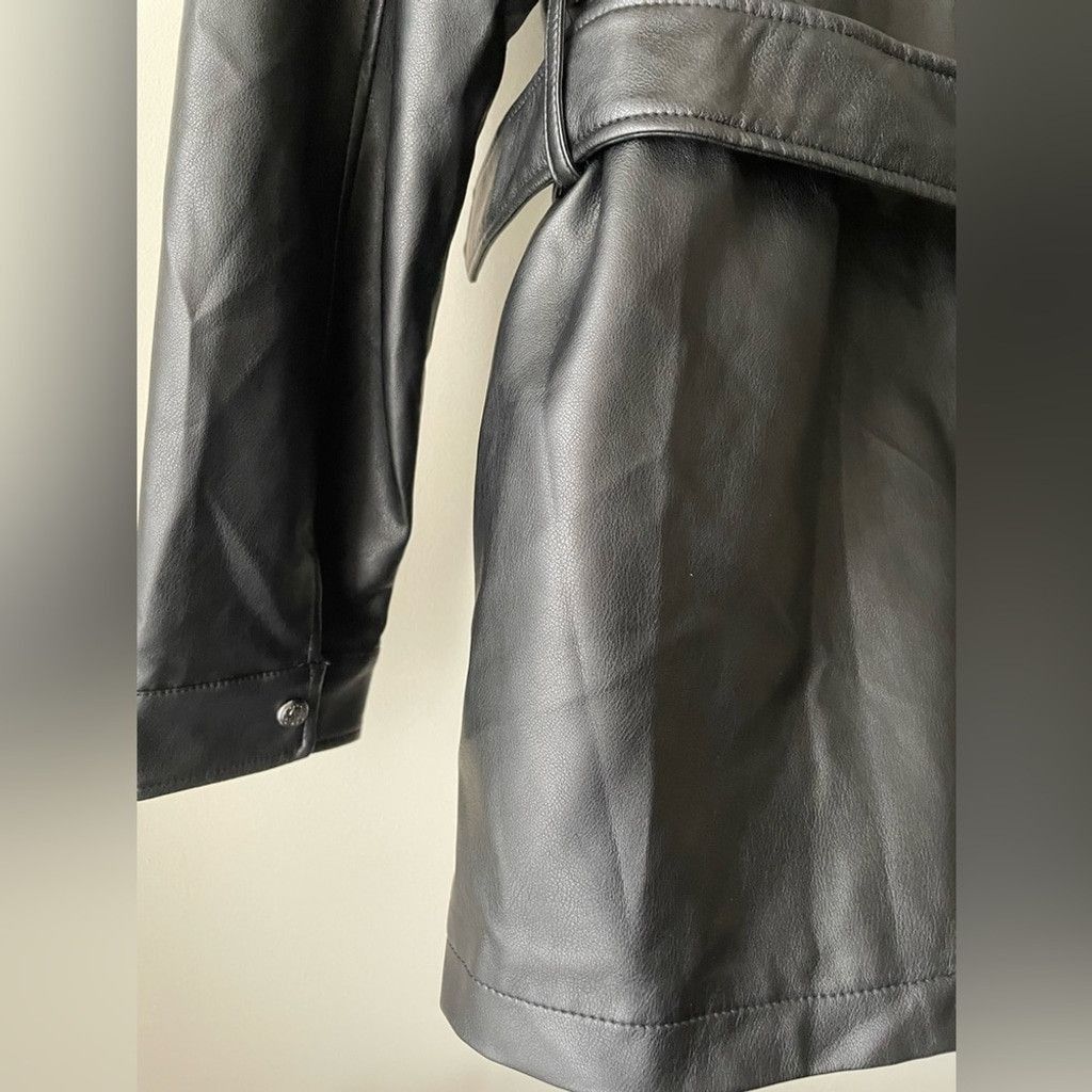 Rebecca Minkoff Rebecca Minkoff Black Vegan Leather Jacket Large Size L / US 10 / IT 46 - 11 Thumbnail