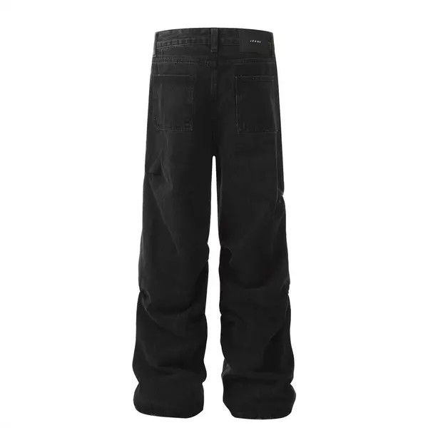 Japanese Brand VIBE Men's hip-hop washed trendy loose wide-leg cargo jeans Size US 32 / EU 48 - 3 Thumbnail