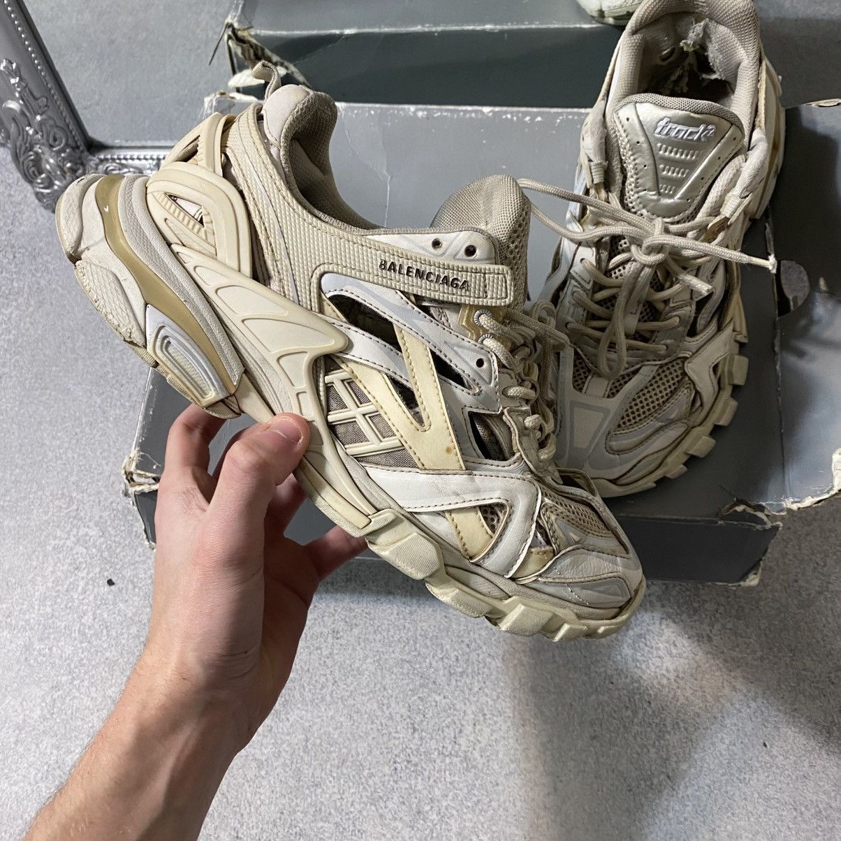 Balenciaga Balenciaga Track 2 open sneaker sz 41 white Size US 7 / EU 40 - 3 Thumbnail