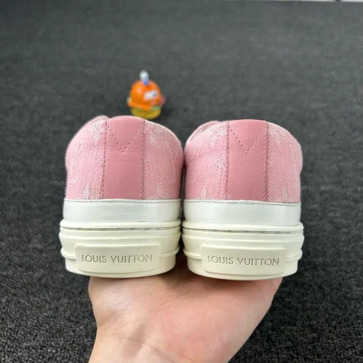 Louis Vuitton Louis Vuitton Pink Stellar Canvas Sneakers -2508 Size US 6 / IT 36 - 3 Thumbnail