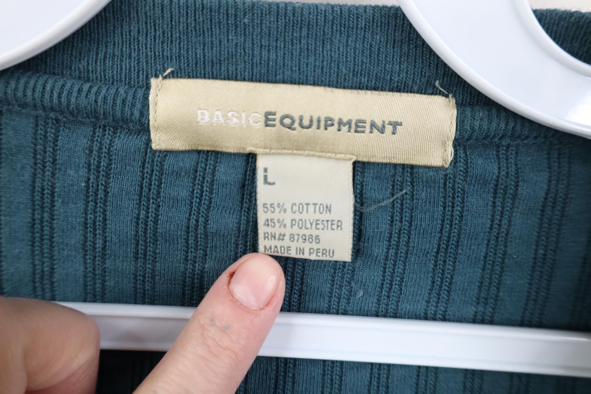 Vintage Vintage 90s Streetwear Thermal Ribbed Knit Henley T-Shirt Size US L / EU 52-54 / 3 - 6 Thumbnail