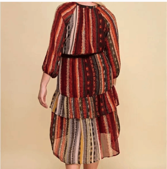 Other Boho Ruffled Layered Peasant Plus Size Dress Size XXL / US 16-18 / IT 52-54 - 3 Thumbnail