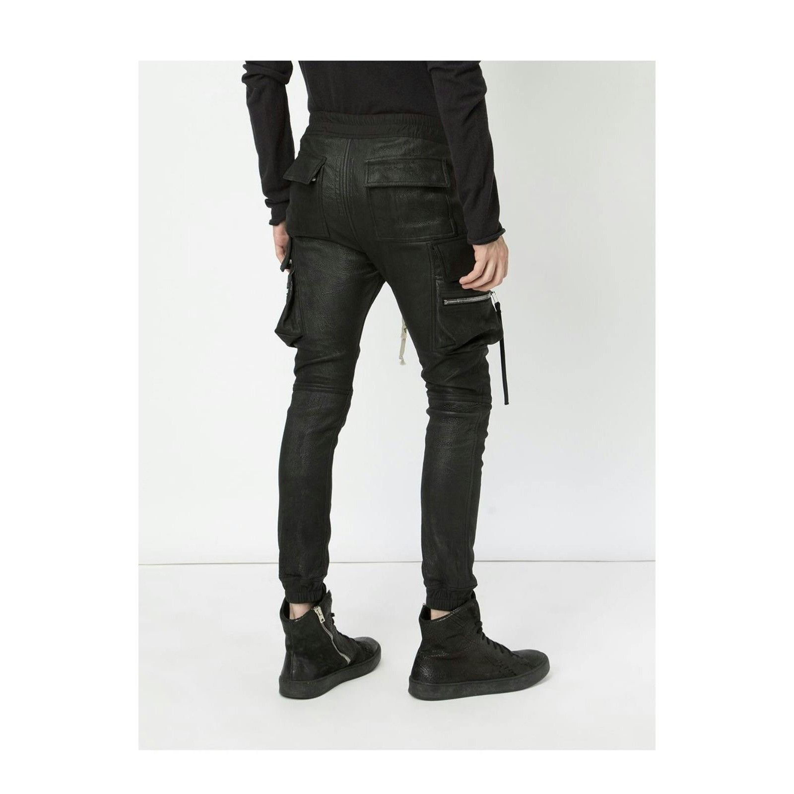 Rick Owens Rick Owens Lambskin Cargo Joggers Size US 33 - 4 Thumbnail