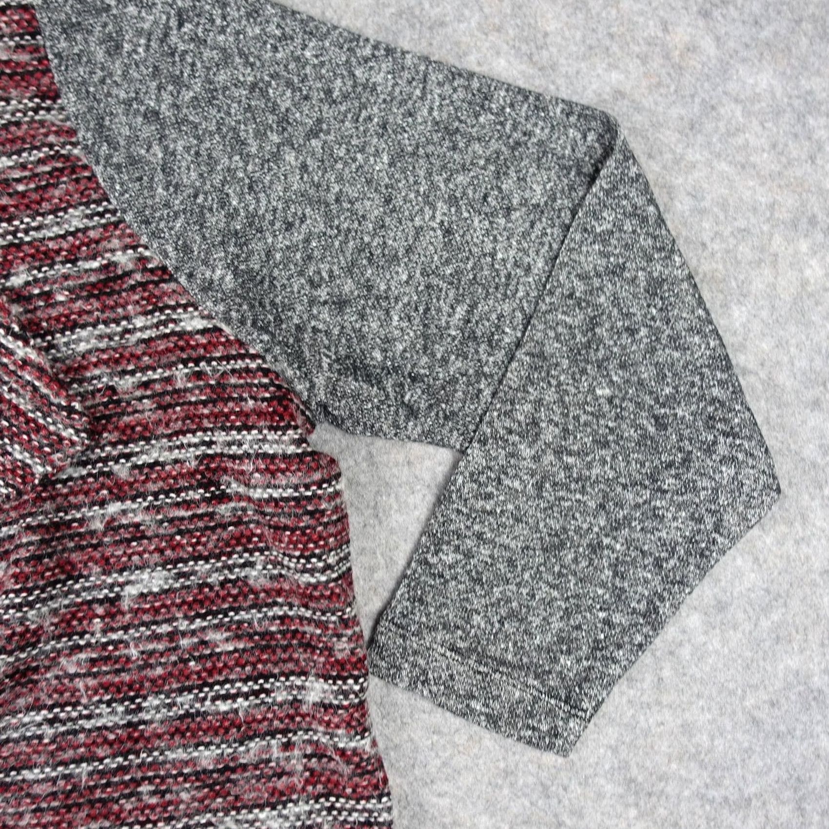 Lucky Brand Lucky Brand Cardigan Sweater Womens 3X Red Gray Stripe Open Front Cozy Knit Size XXL / US 16-18 / IT 52-54 - 4 Thumbnail