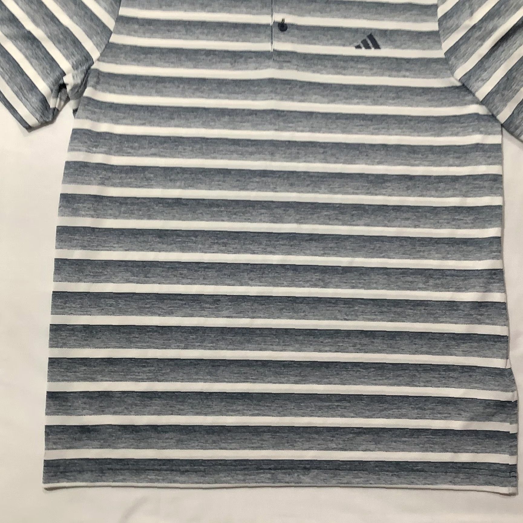 Adidas adidas Polo Shirt Mens L Blue White Striped Performance Golf Knit Athletic Size US L / EU 52-54 / 3 - 3 Thumbnail