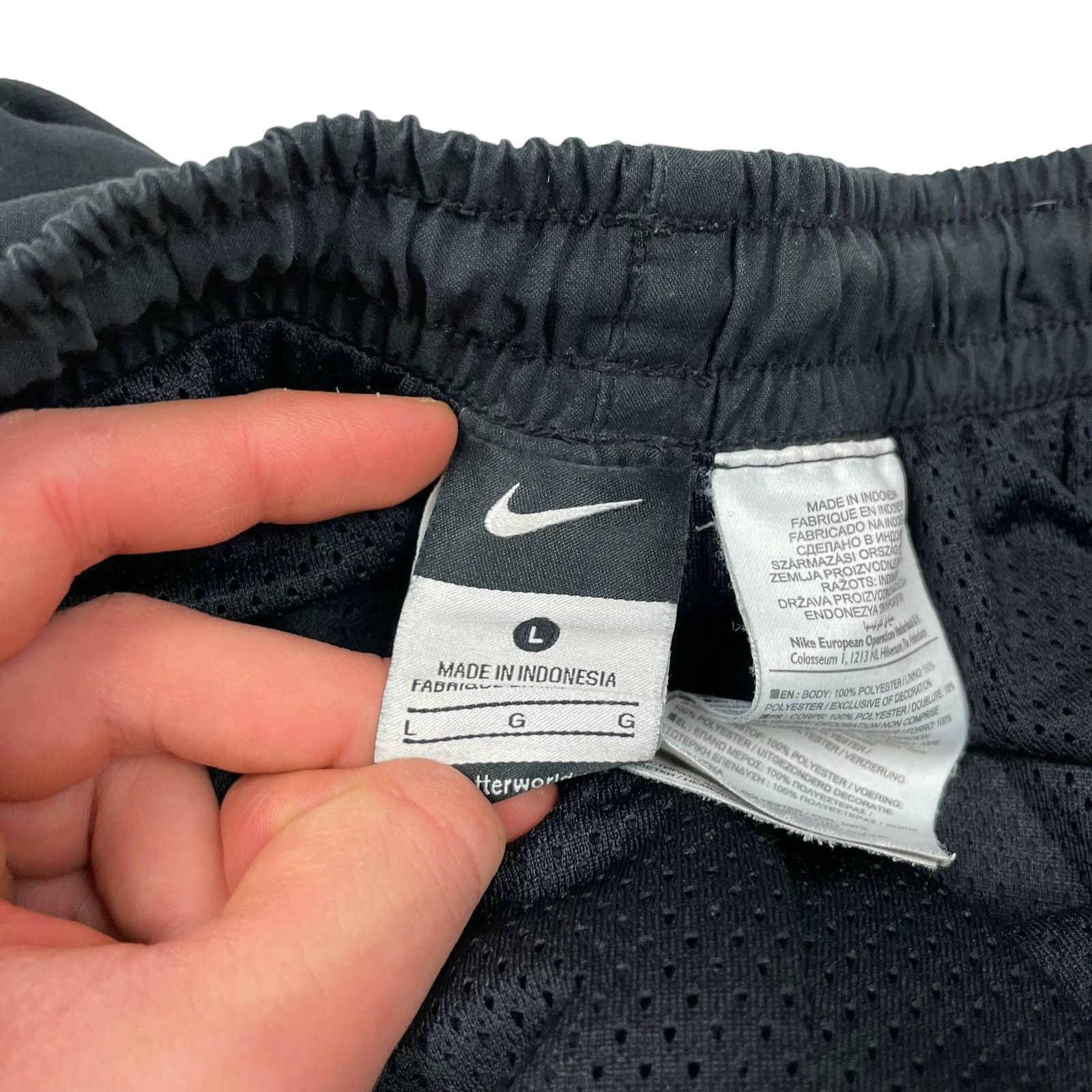 Nike × Vintage Nike Women's Black Drawstring Pockets Track Pants Large Size 30" / US 8 / IT 44 - 10 Thumbnail